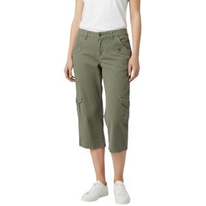 Christopher Blue ZENN Cargo Cropped Pants Stretch Khaki Green NWT Size 10